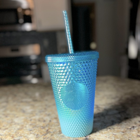 Starbucks 2023 Tumbler! “Glacier Blue Ombré Gradient Studded Tumbler 16 oz. - Picture 1 of 5